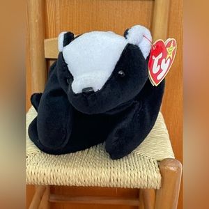 Ty Beanie Babies Stinky The Skunk 1995 Retired,Tag Errors